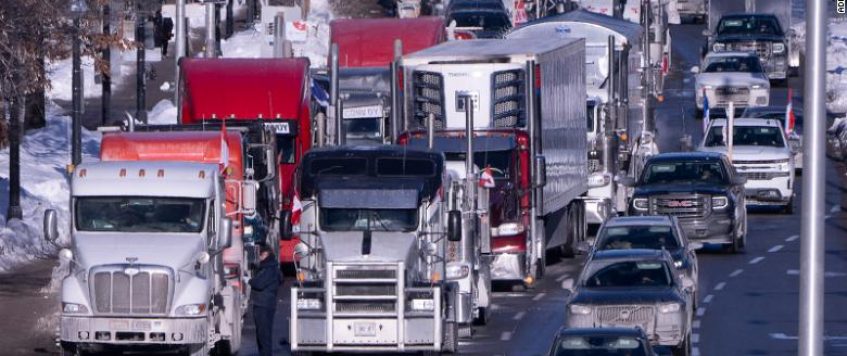 US-Canada border protest forces freight rerouting